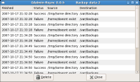GAdminRsync Backup Log