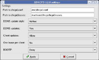 GDHCPD Settings